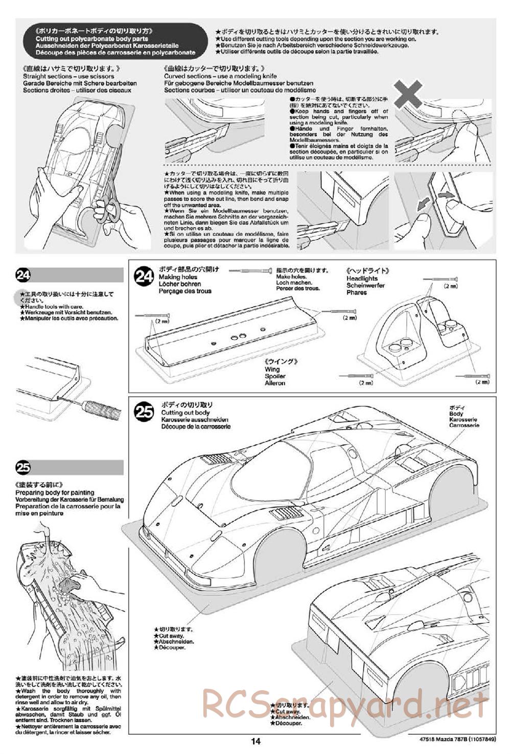 Tamiya - Mazda 787B - Group-C Chassis - Manual - Page 14