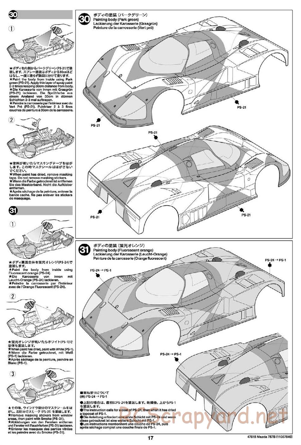 Tamiya - Mazda 787B - Group-C Chassis - Manual - Page 17