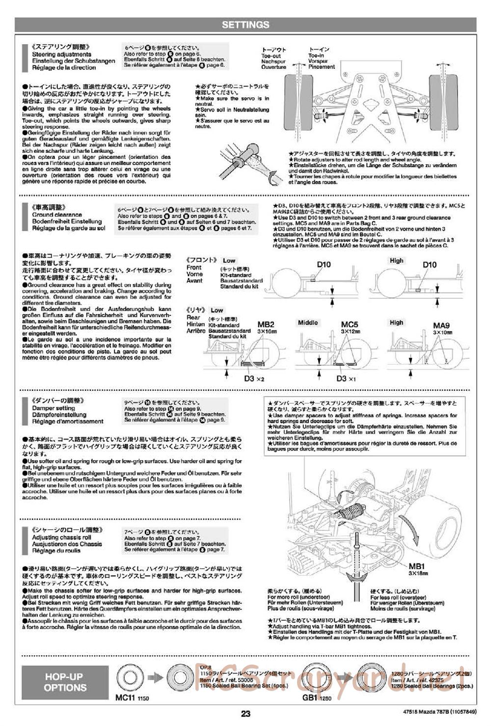 Tamiya - Mazda 787B - Group-C Chassis - Manual - Page 23