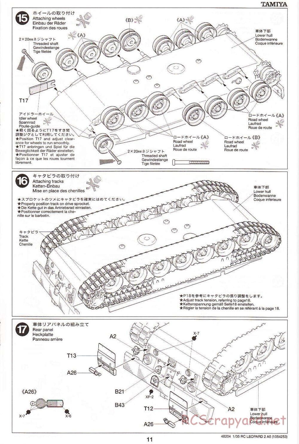 Tamiya - Leopard 2 A5 Main Battle Tank - 1/35 Scale Chassis - Manual - Page 11