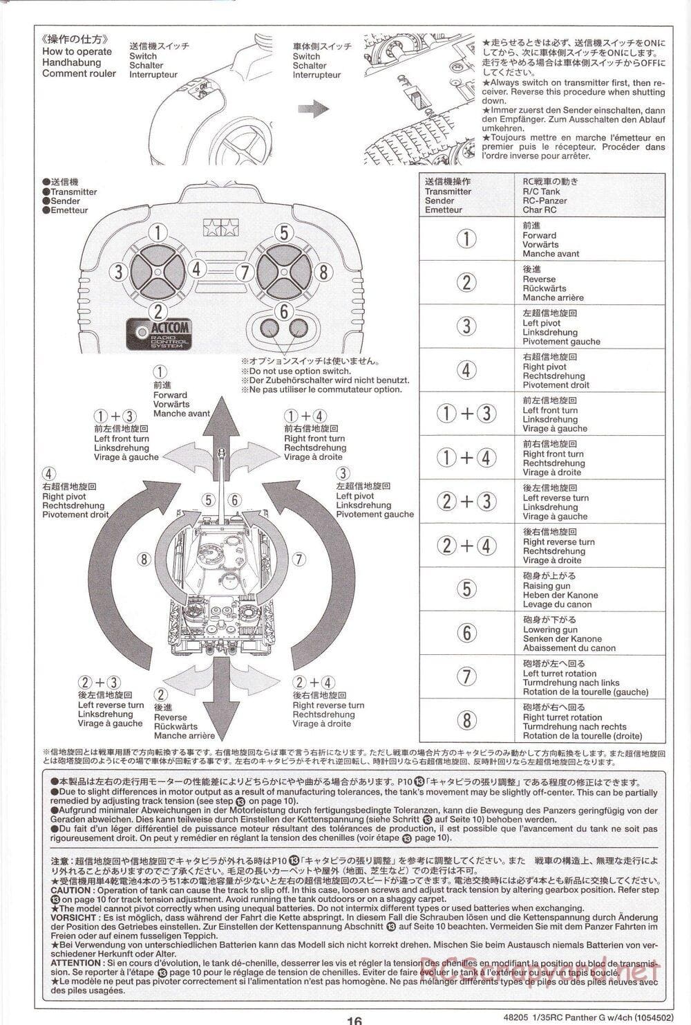 Tamiya - German Panther Type G - 1/35 Scale Chassis - Manual - Page 16