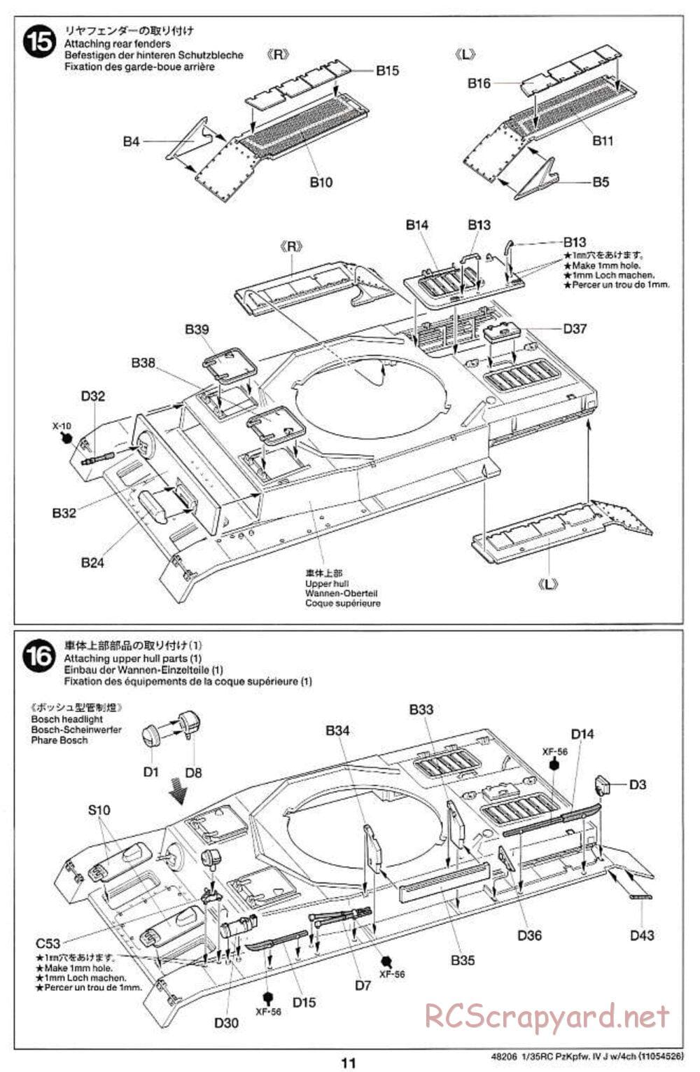 Tamiya - German Panzerkampfwagen IV Ausf.J - 1/35 Scale Chassis - Manual - Page 11