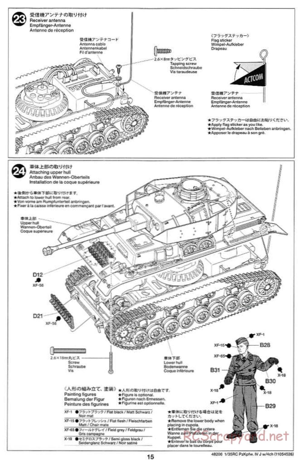 Tamiya - German Panzerkampfwagen IV Ausf.J - 1/35 Scale Chassis - Manual - Page 15