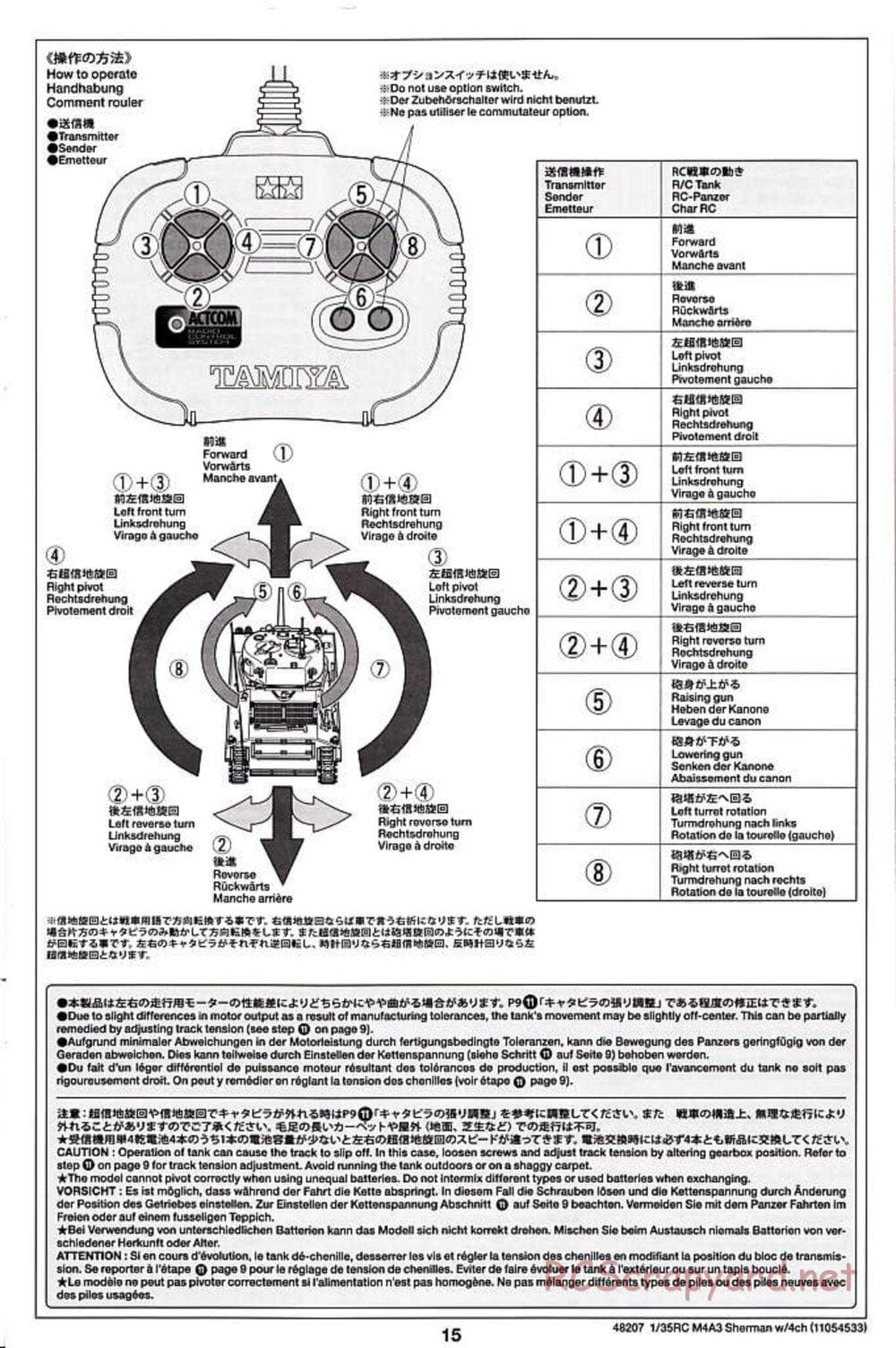 Tamiya - US Medium Tank M4A3 Sherman - 1/35 Scale Chassis - Manual - Page 15