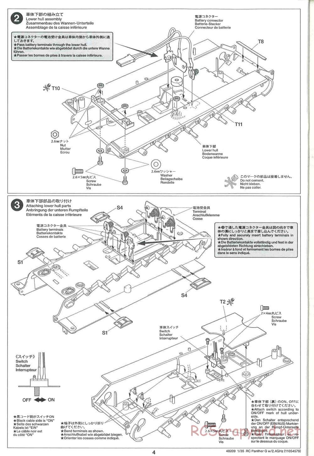 Tamiya - German Panther Type G - Late Version - 1/35 Scale Chassis - Manual - Page 4