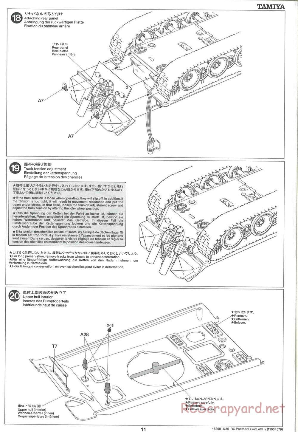 Tamiya - German Panther Type G - Late Version - 1/35 Scale Chassis - Manual - Page 11