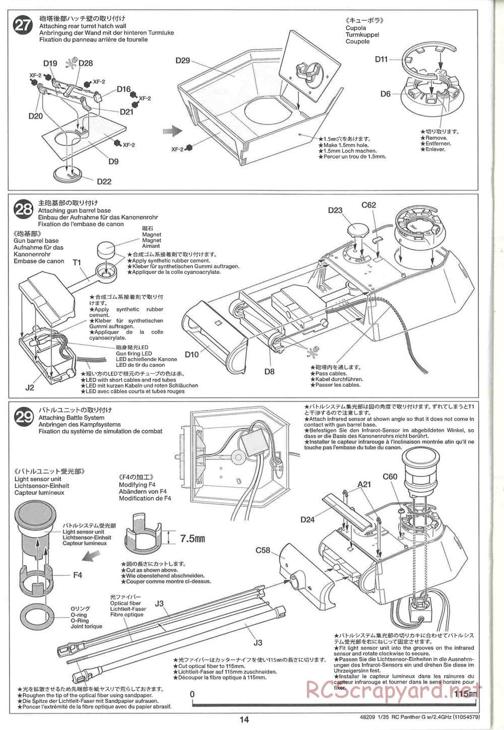 Tamiya - German Panther Type G - Late Version - 1/35 Scale Chassis - Manual - Page 14