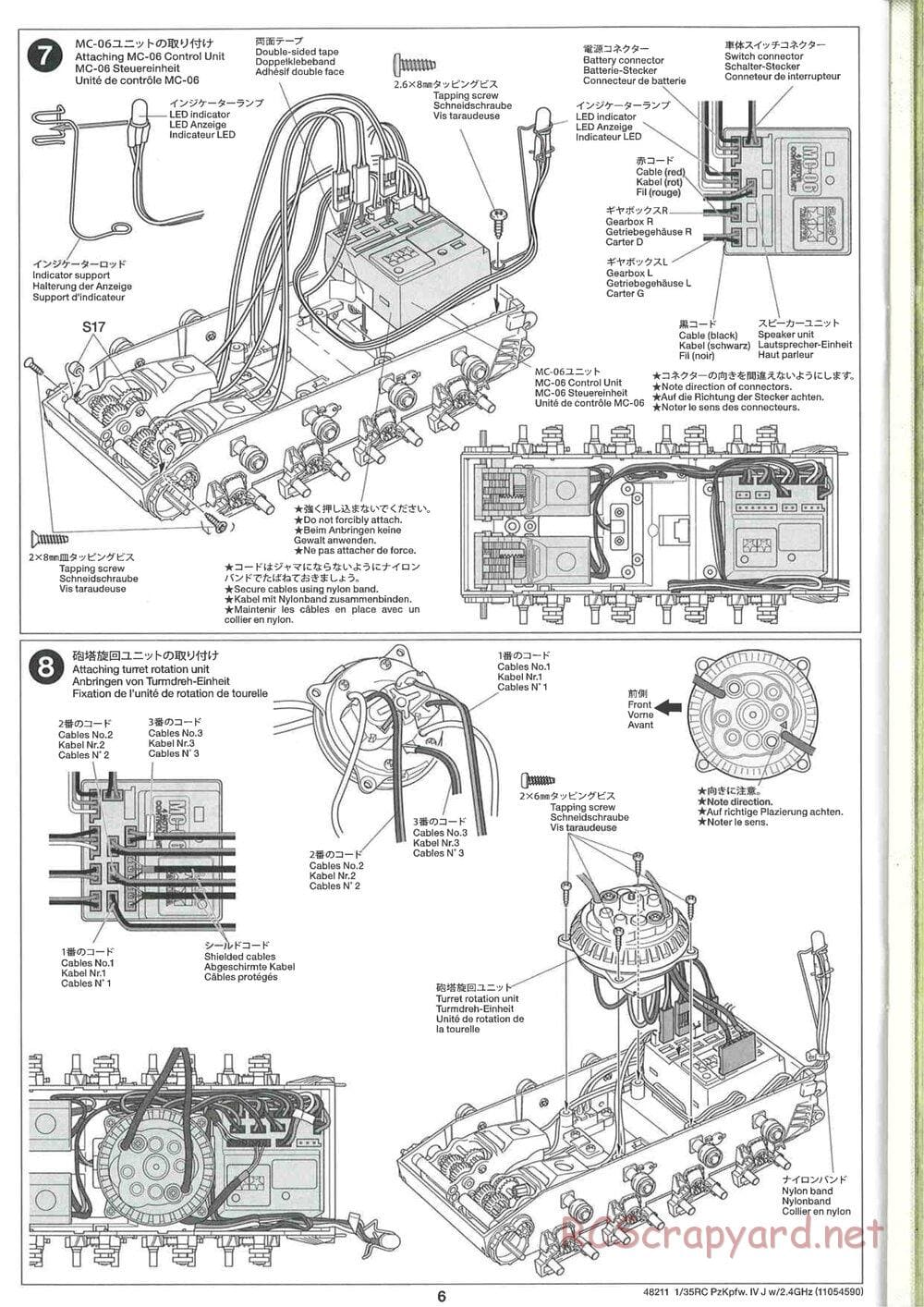 Tamiya - German Panzerkampfwagen IV Ausf.J - 1/35 Scale Chassis - Manual - Page 6