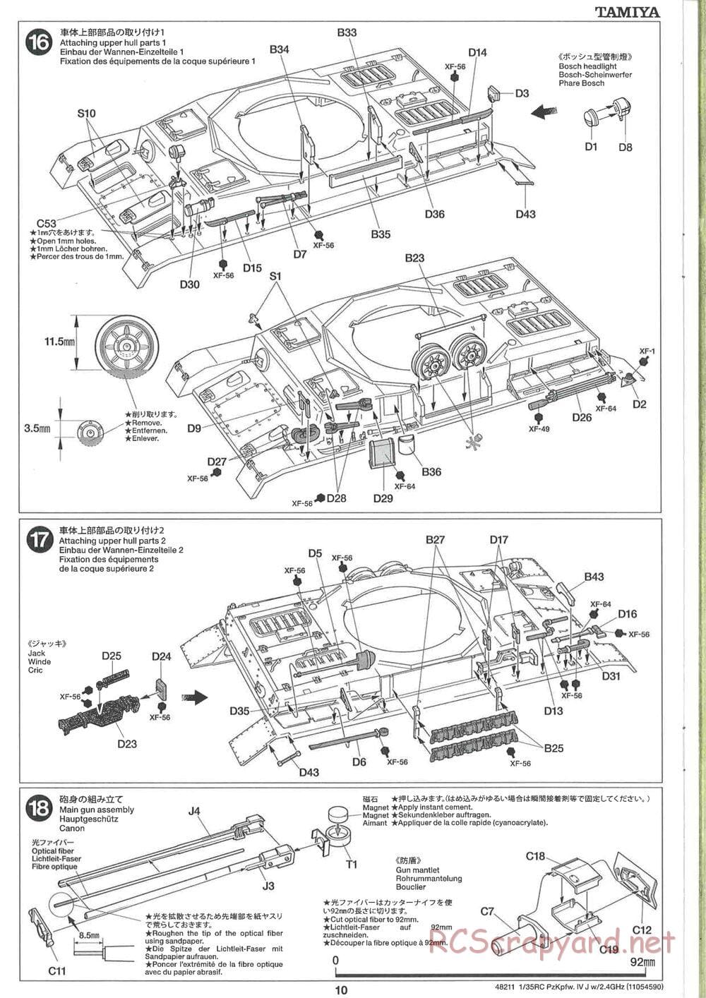 Tamiya - German Panzerkampfwagen IV Ausf.J - 1/35 Scale Chassis - Manual - Page 10