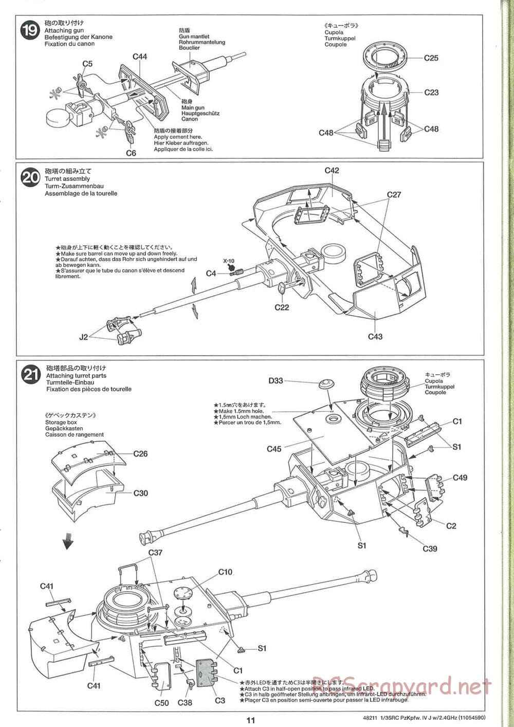 Tamiya - German Panzerkampfwagen IV Ausf.J - 1/35 Scale Chassis - Manual - Page 11