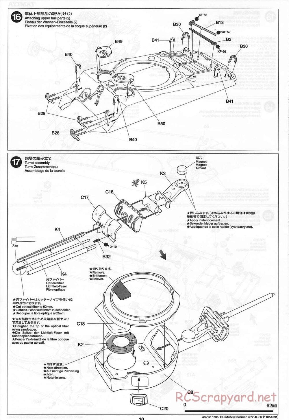 Tamiya - US Medium Tank M4A3 Sherman - 1/35 Scale Chassis - Manual - Page 10