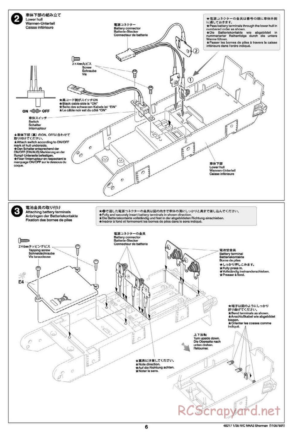 Tamiya - US Medium Tank M4A3 Sherman - 1/35 Scale Chassis - Manual - Page 6