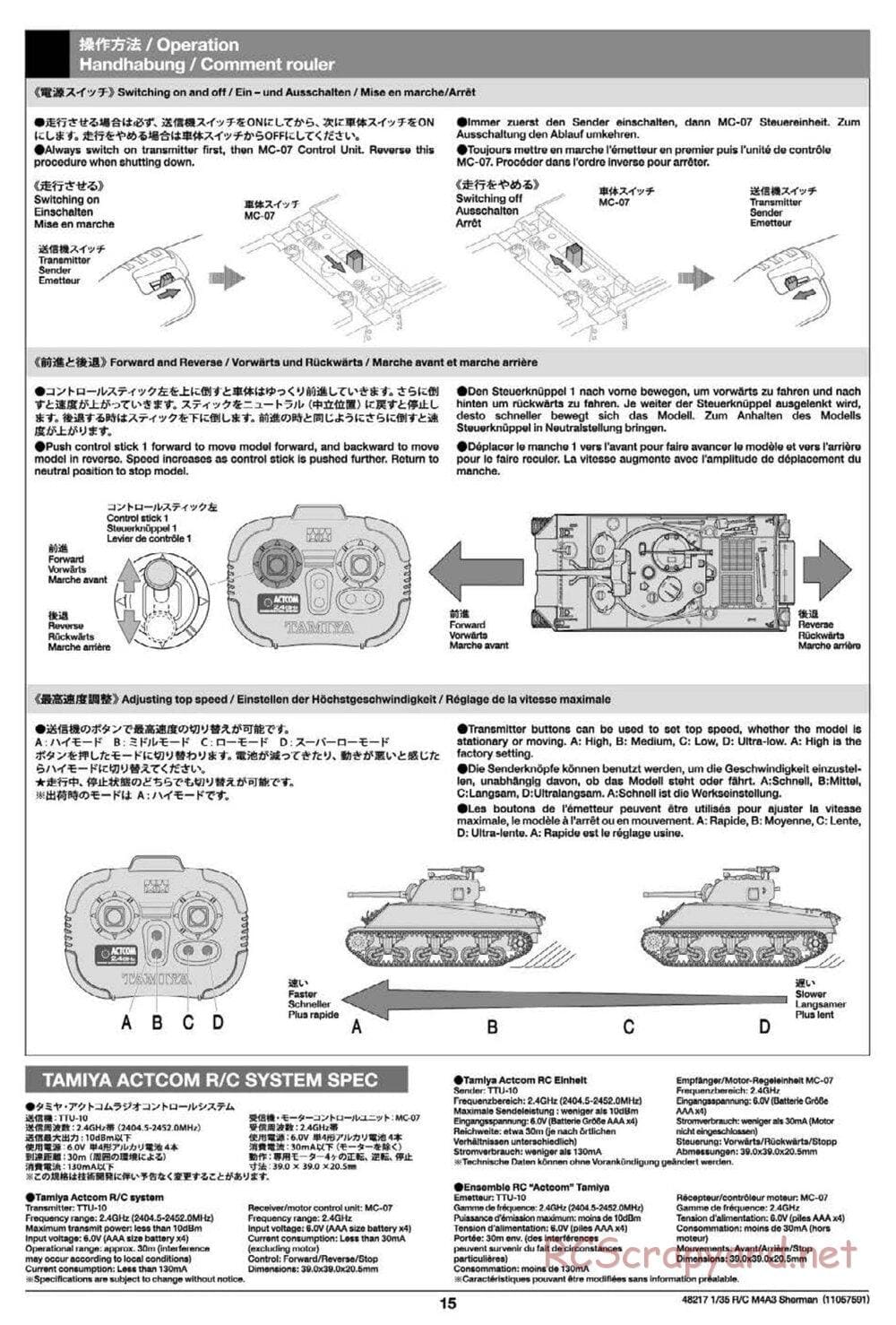 Tamiya - US Medium Tank M4A3 Sherman - 1/35 Scale Chassis - Manual - Page 15