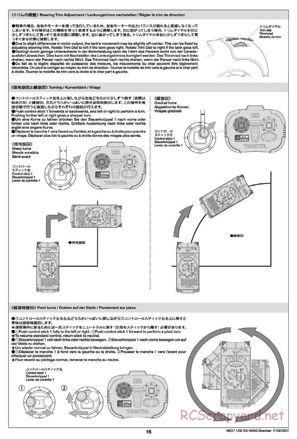 Tamiya - US Medium Tank M4A3 Sherman - 1/35 Scale Chassis - Manual - Page 16