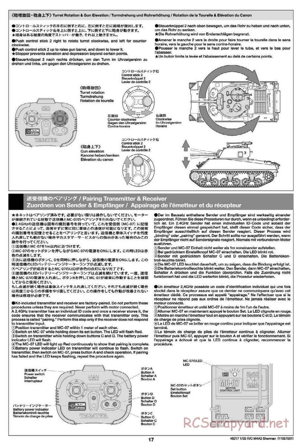 Tamiya - US Medium Tank M4A3 Sherman - 1/35 Scale Chassis - Manual - Page 17