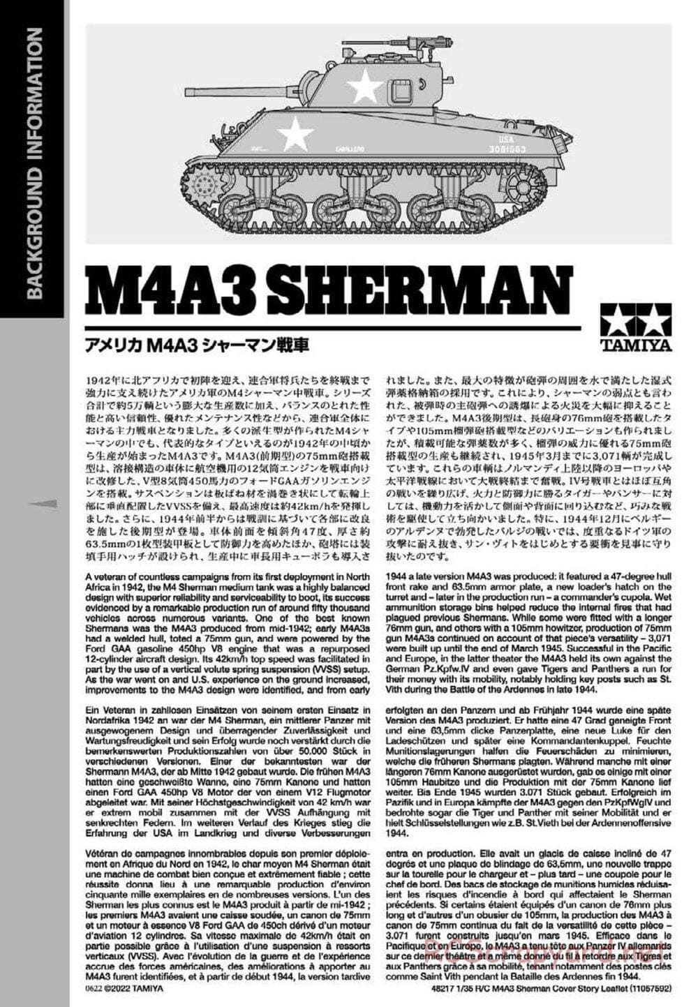 Tamiya - US Medium Tank M4A3 Sherman - 1/35 Scale Chassis - Manual - Page 21