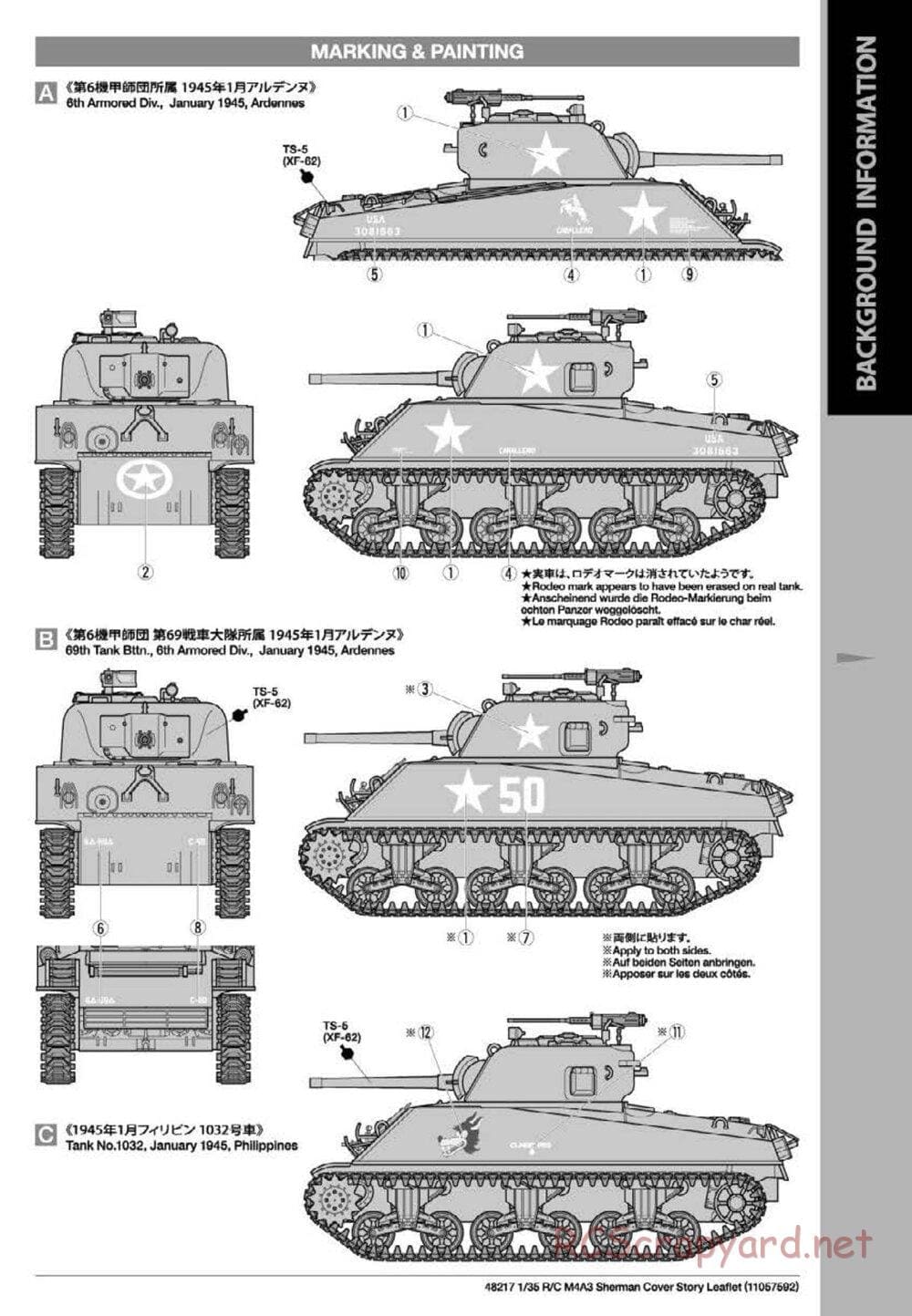 Tamiya - US Medium Tank M4A3 Sherman - 1/35 Scale Chassis - Manual - Page 22