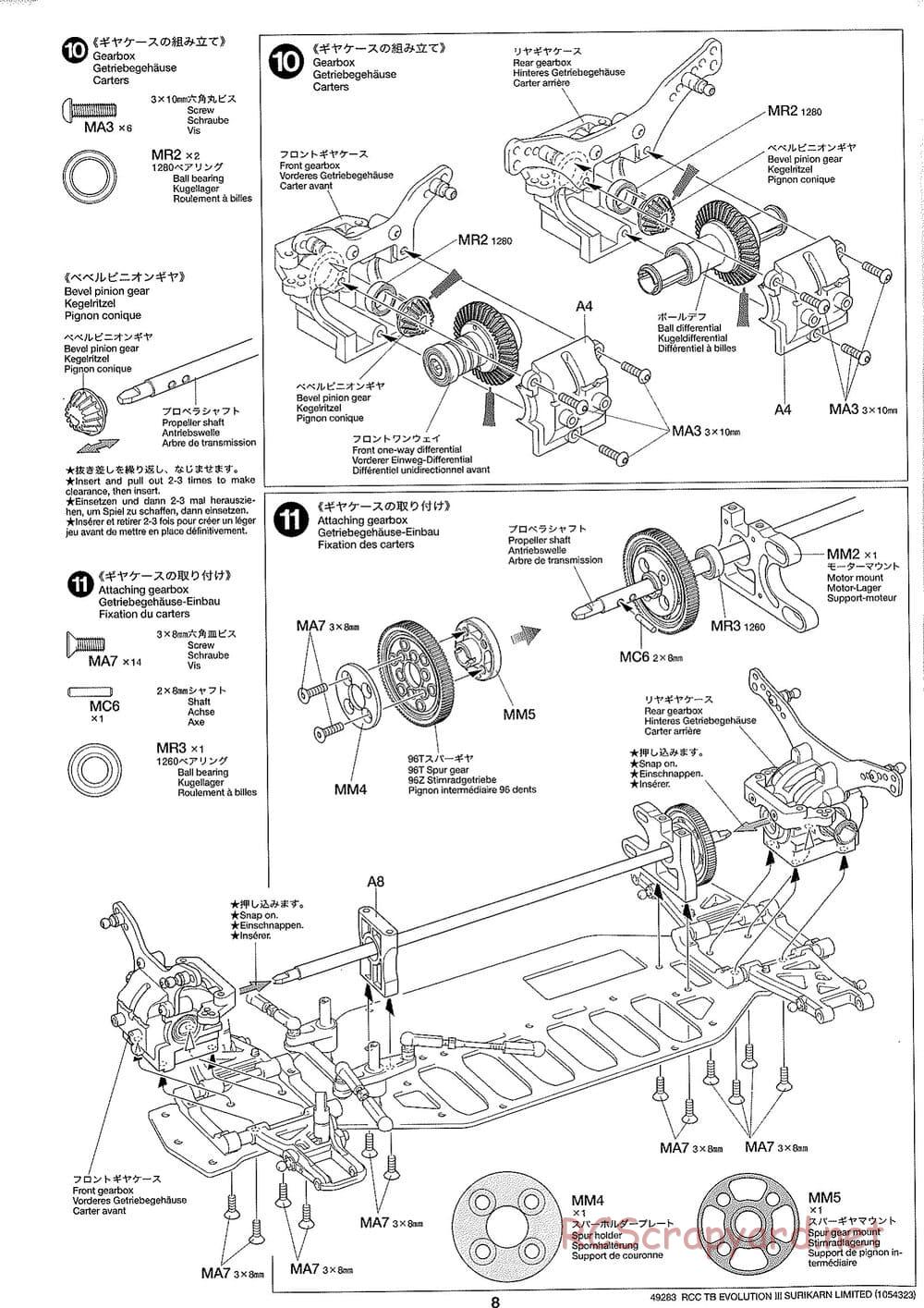 Tamiya - TB Evolution III Surikarn Limited Chassis - Manual - Page 8