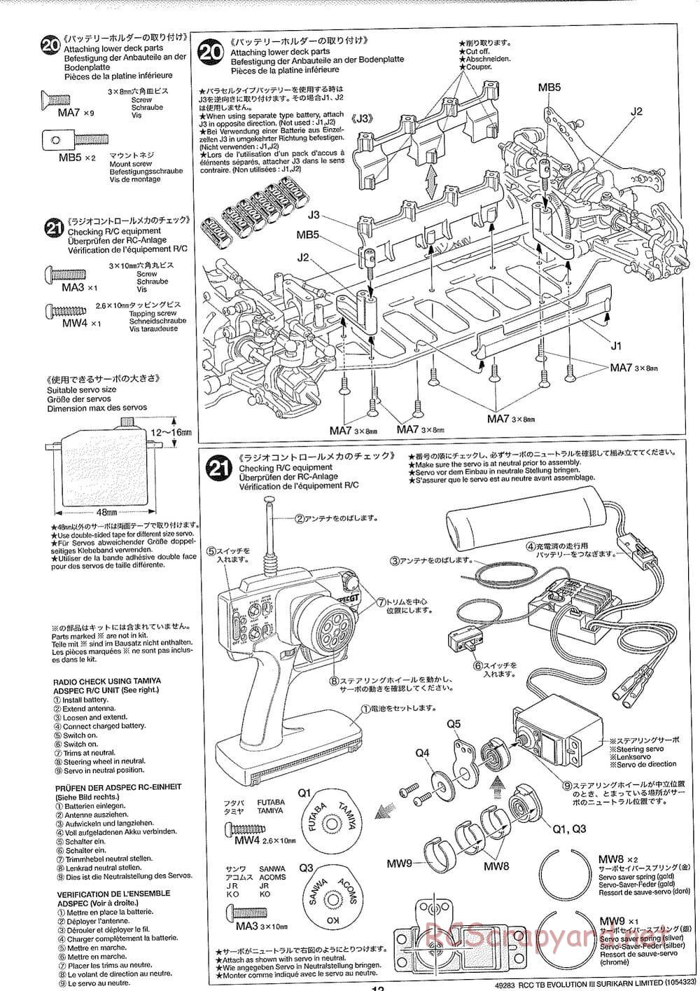 Tamiya - TB Evolution III Surikarn Limited Chassis - Manual - Page 12