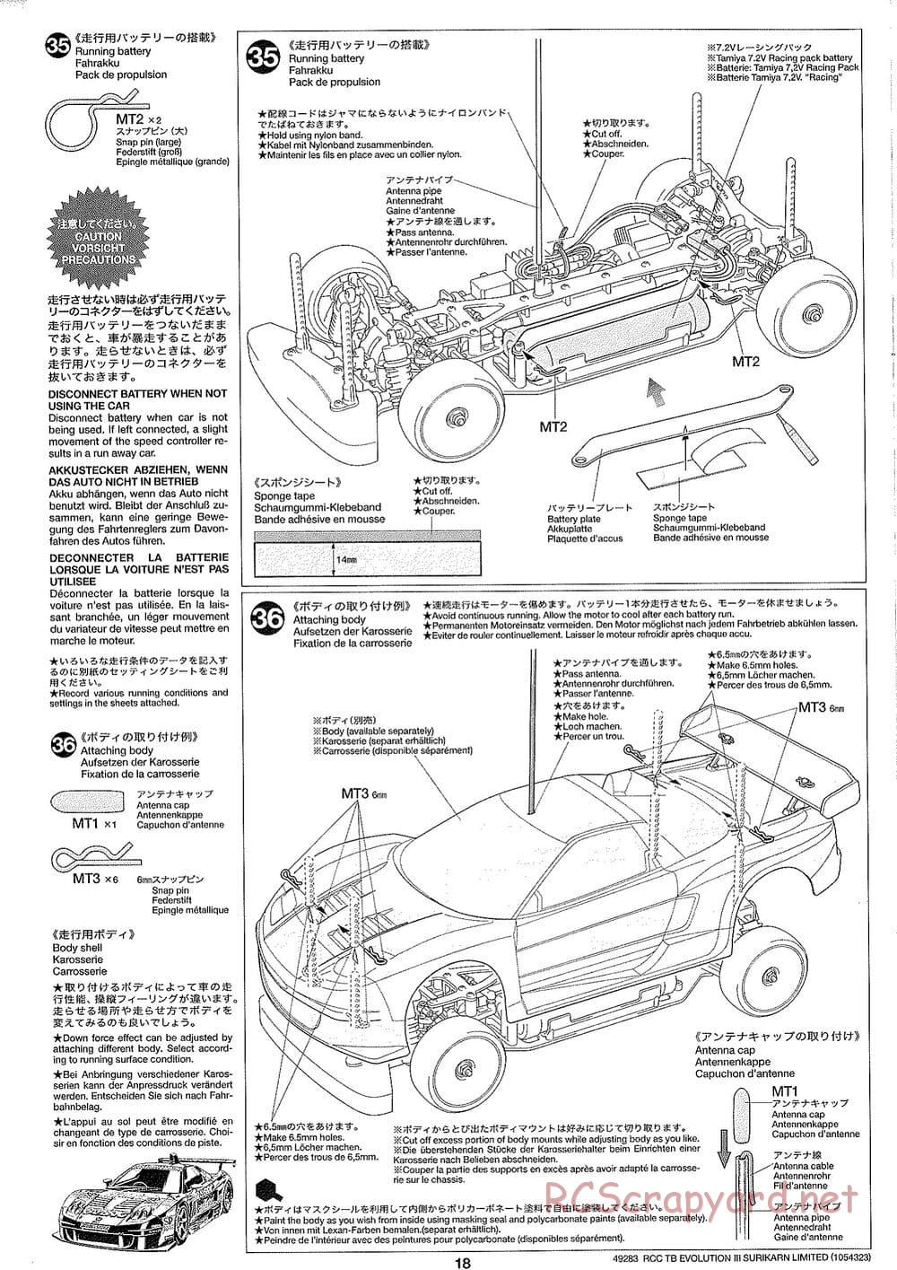 Tamiya - TB Evolution III Surikarn Limited Chassis - Manual - Page 18