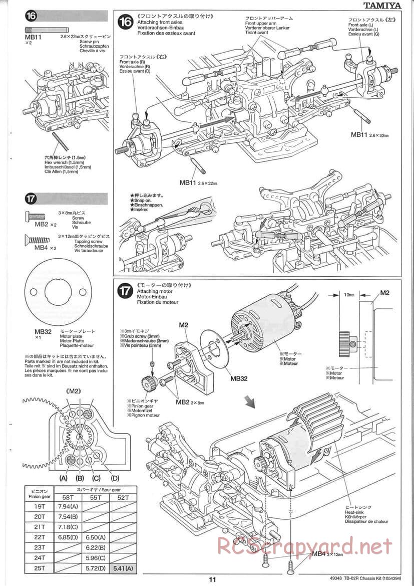 Tamiya - TB-02R Chassis - Manual - Page 11