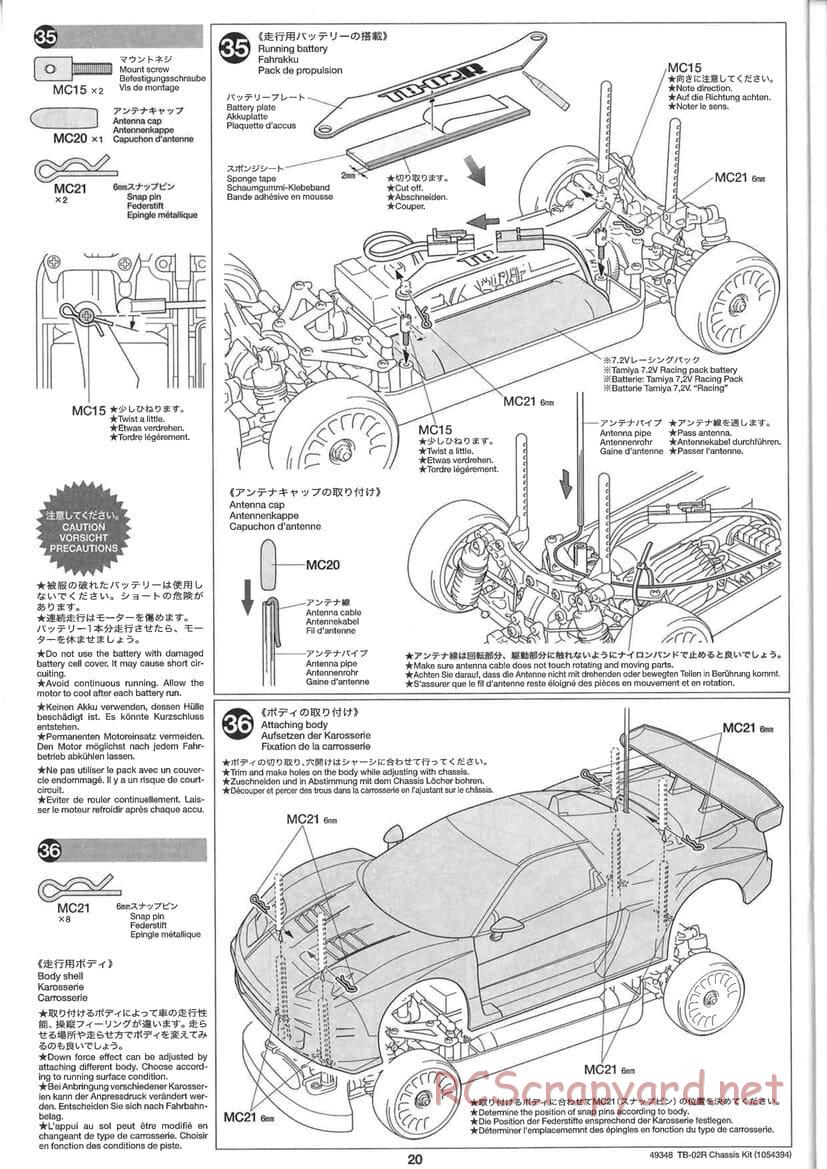 Tamiya - TB-02R Chassis - Manual - Page 20