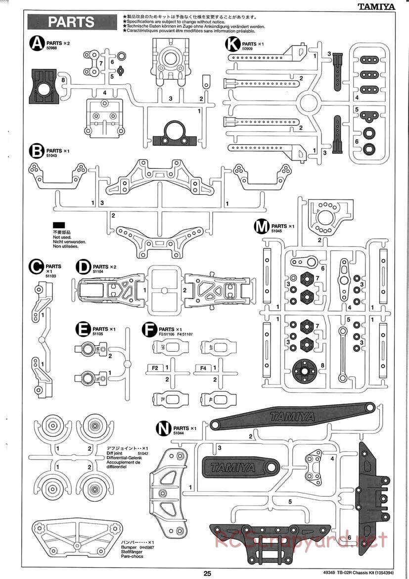 Tamiya - TB-02R Chassis - Manual - Page 25