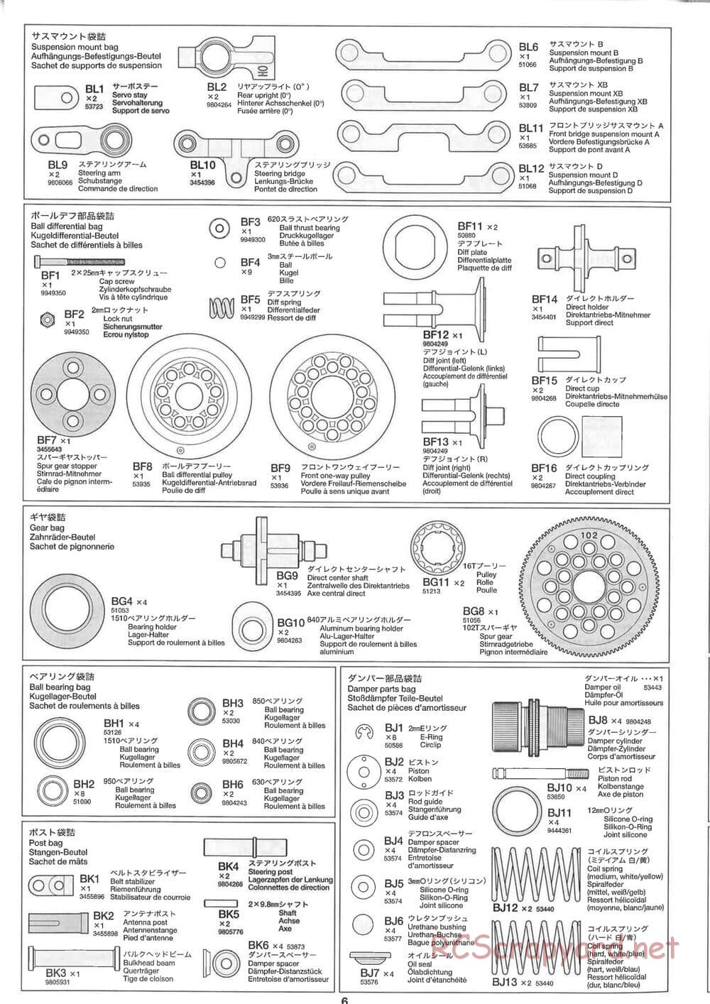 Tamiya - TRF415-MSX Marc Rheinard Edition Chassis - Manual - Page 6