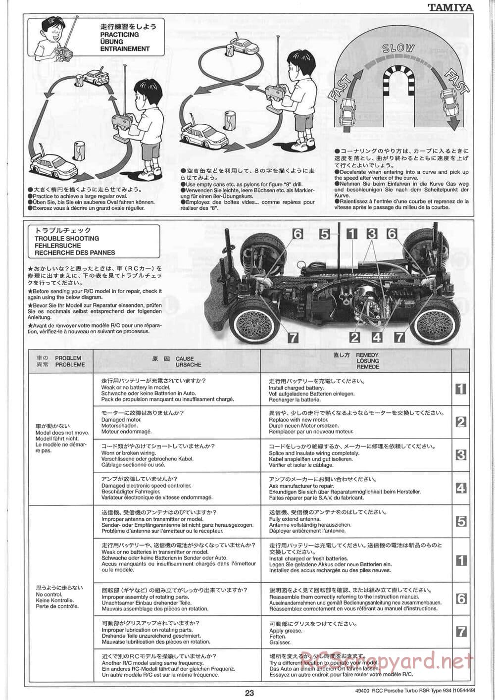 Tamiya - Porsche Turbo RSR Type 934 - TA05 Chassis - Manual - Page 23