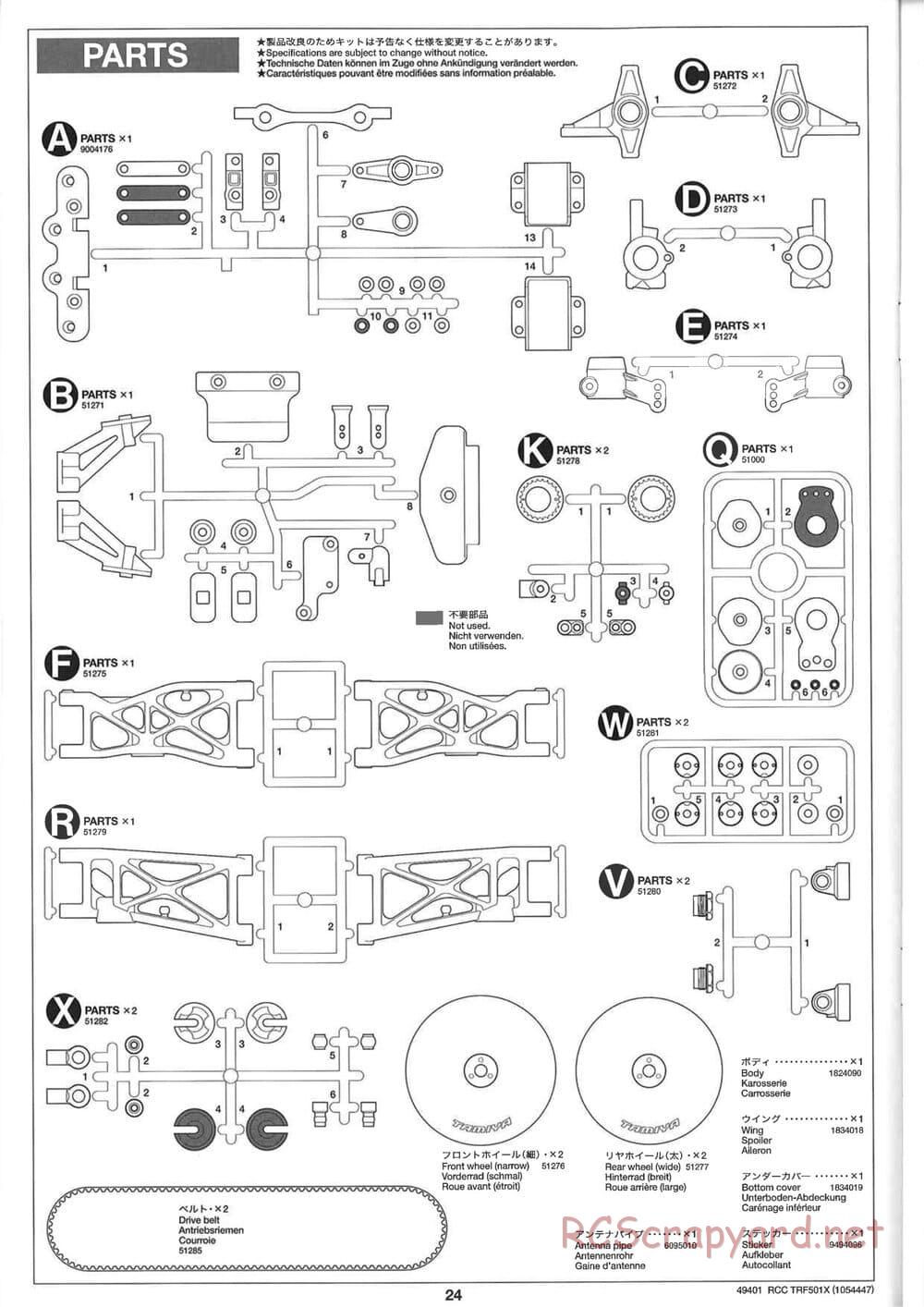 Tamiya - TRF501X Chassis - Manual - Page 24