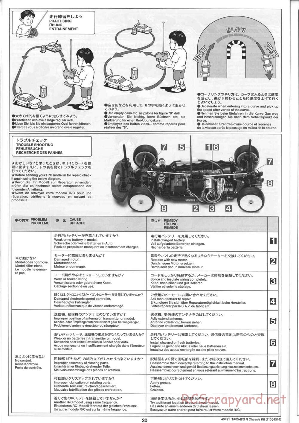 Tamiya - TA05-IFS R Chassis - Manual - Page 20