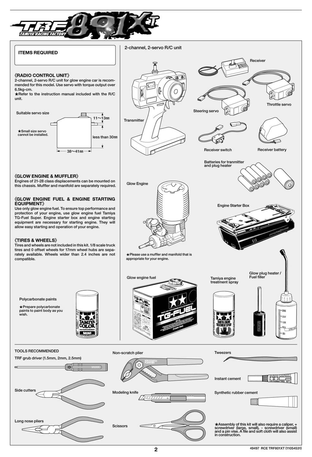 Tamiya - TRF801Xt Performance Package Version Chassis - Manual - Page 2