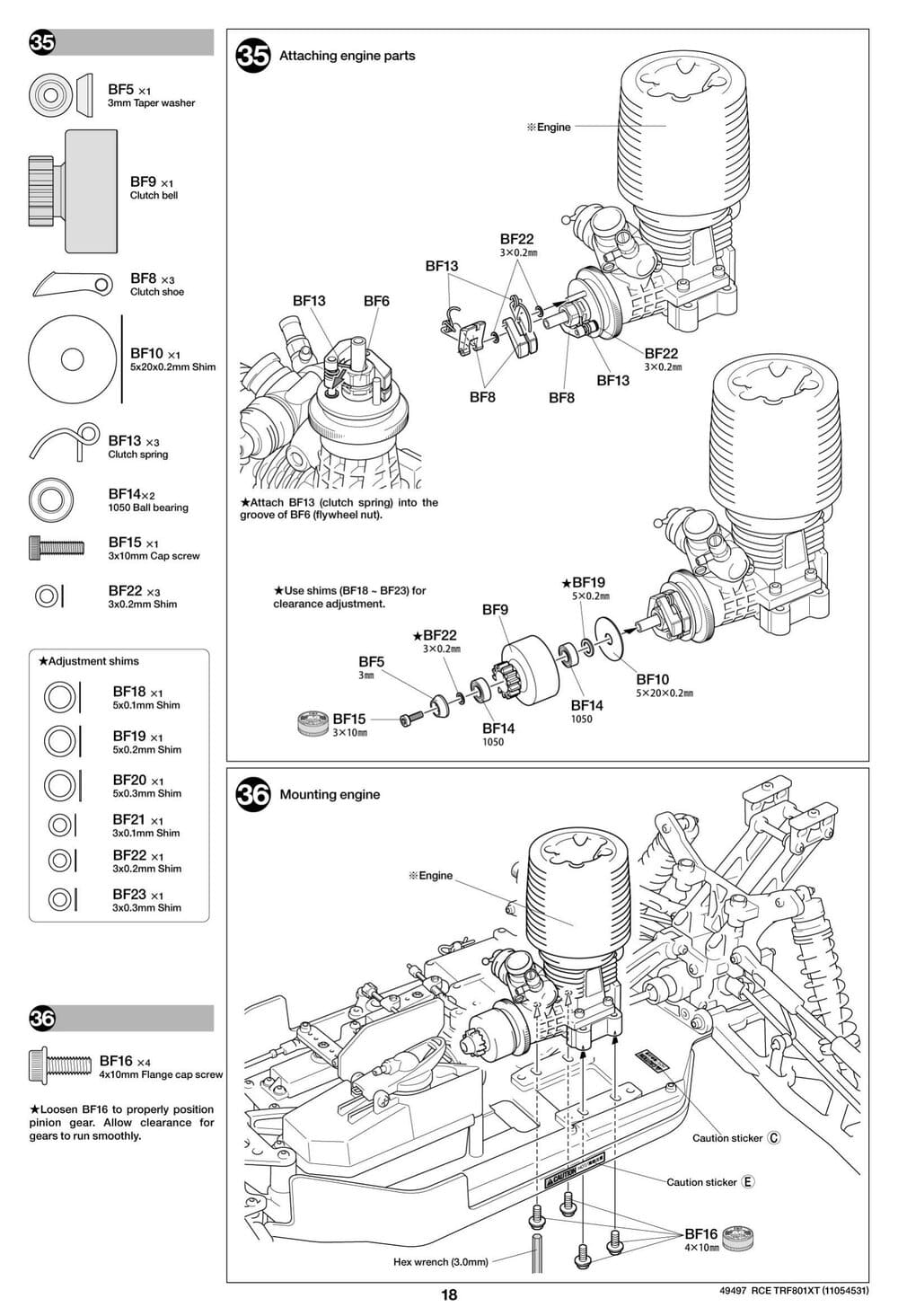 Tamiya - TRF801Xt Performance Package Version Chassis - Manual - Page 18