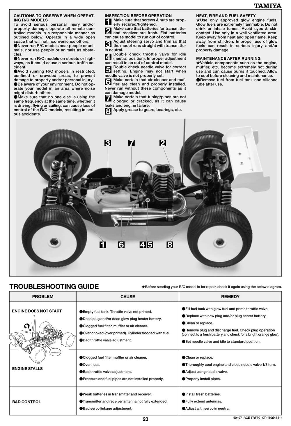 Tamiya - TRF801Xt Performance Package Version Chassis - Manual - Page 23