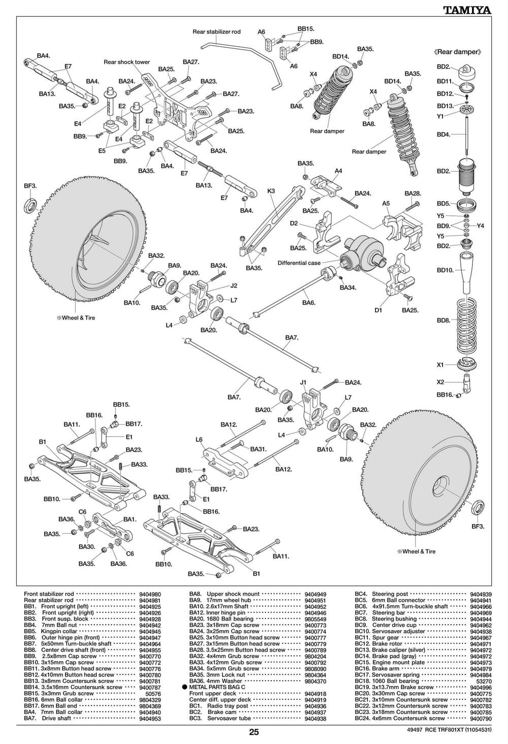 Tamiya - TRF801Xt Performance Package Version Chassis - Manual - Page 25