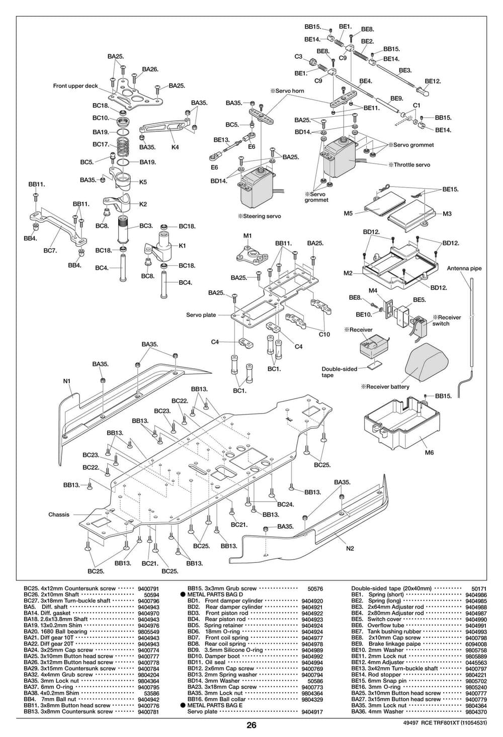 Tamiya - TRF801Xt Performance Package Version Chassis - Manual - Page 26