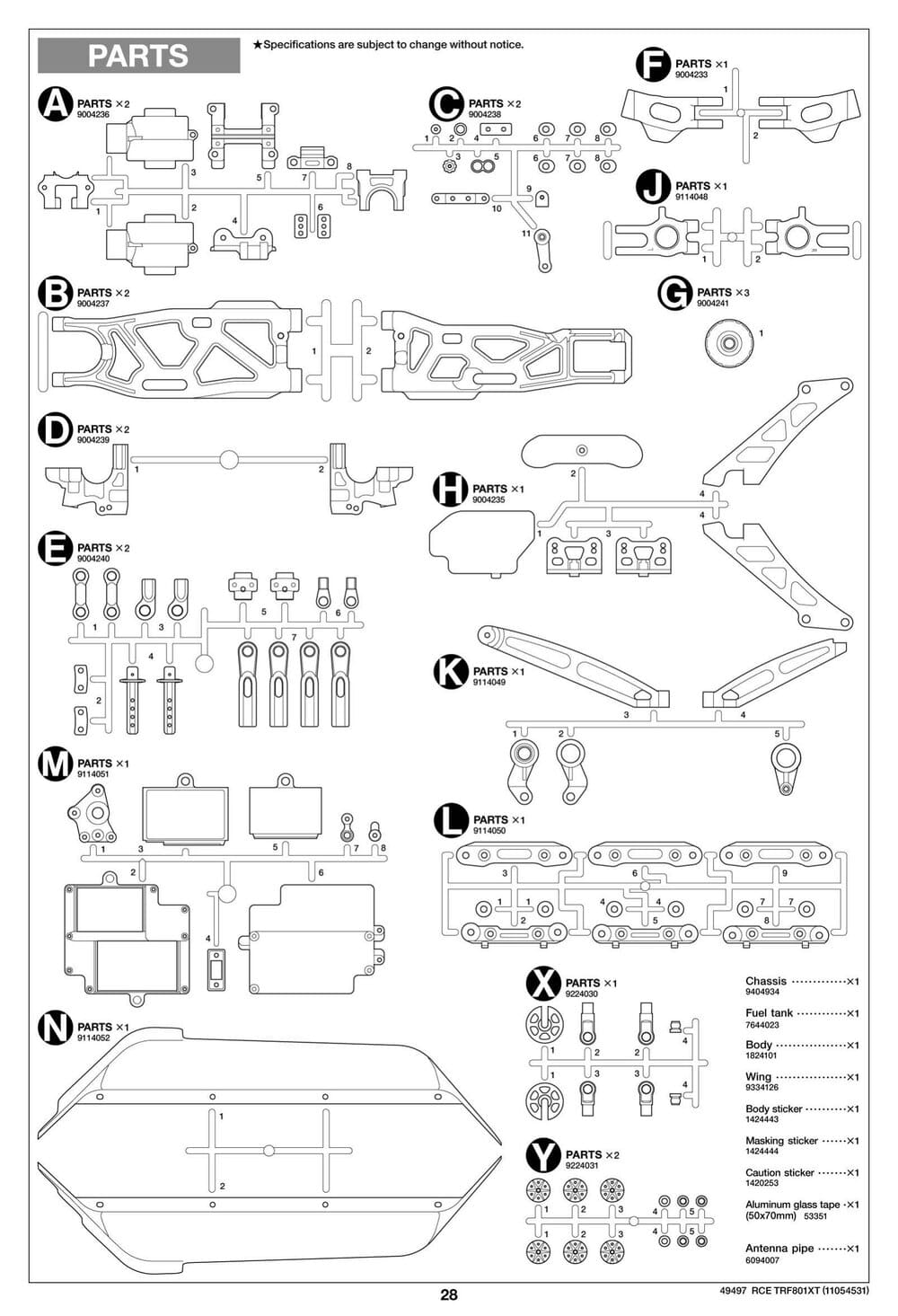 Tamiya - TRF801Xt Performance Package Version Chassis - Manual - Page 28