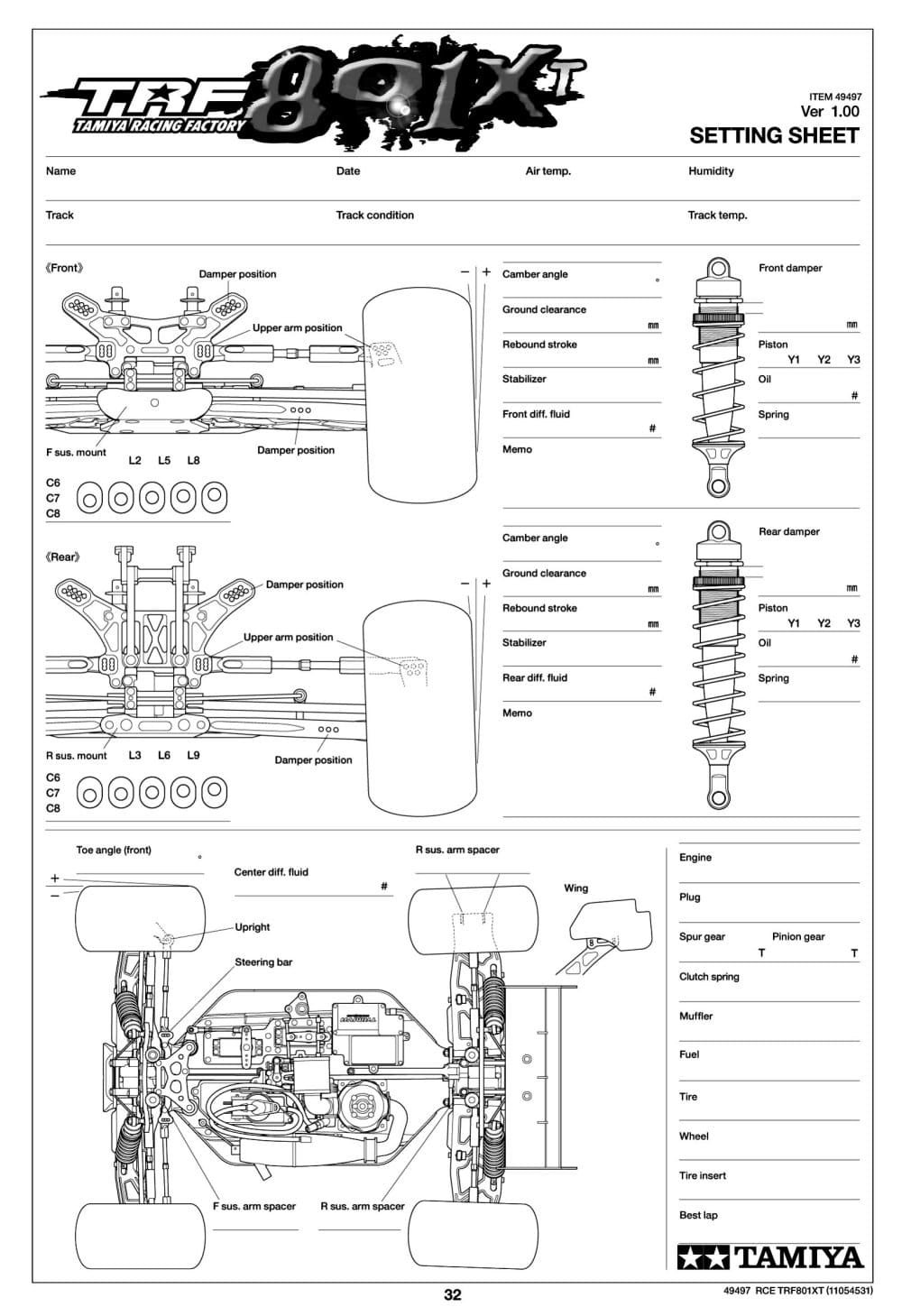 Tamiya - TRF801Xt Performance Package Version Chassis - Manual - Page 32