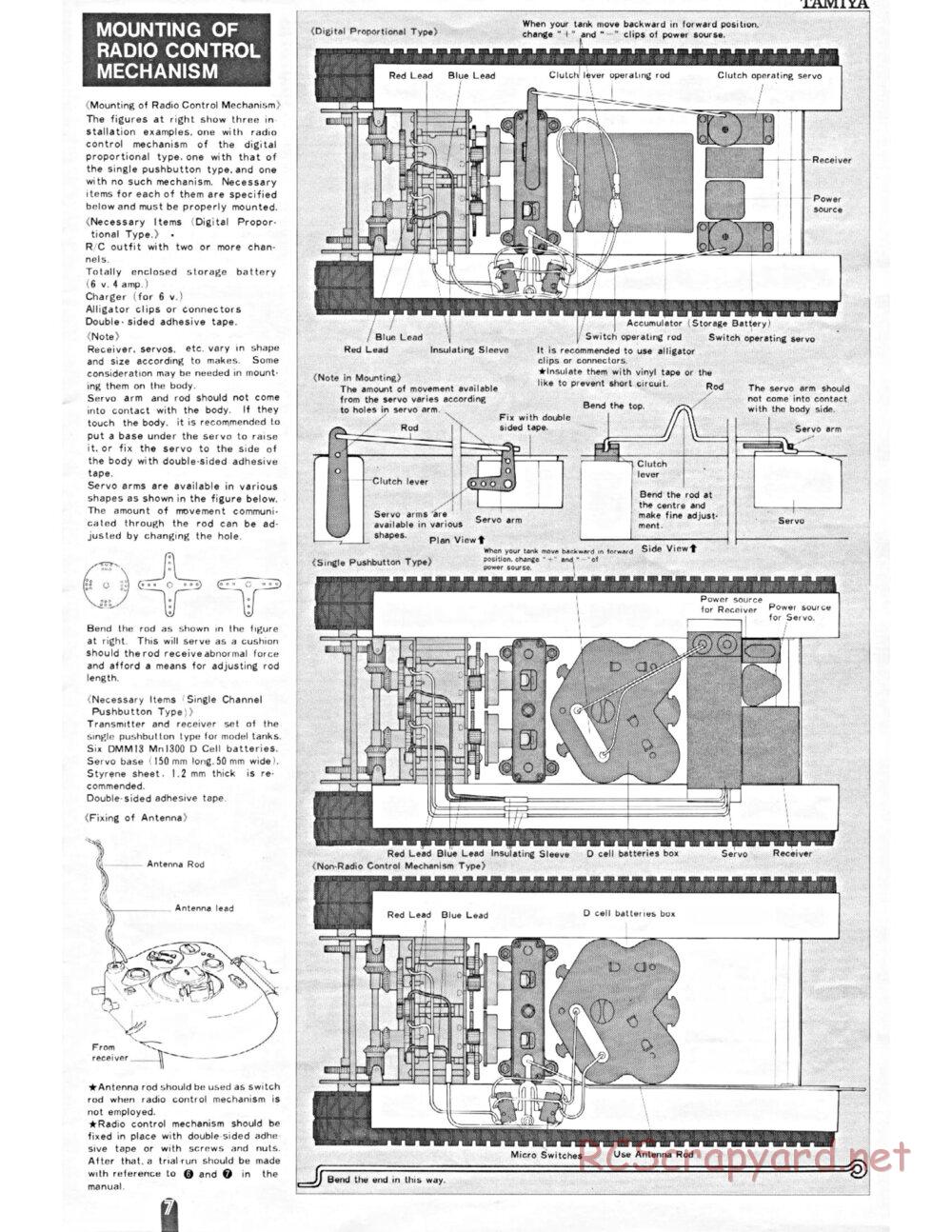 Tamiya - M4 Sherman 105mm Howitzer - 1/16 Scale Chassis - Manual - Page 7