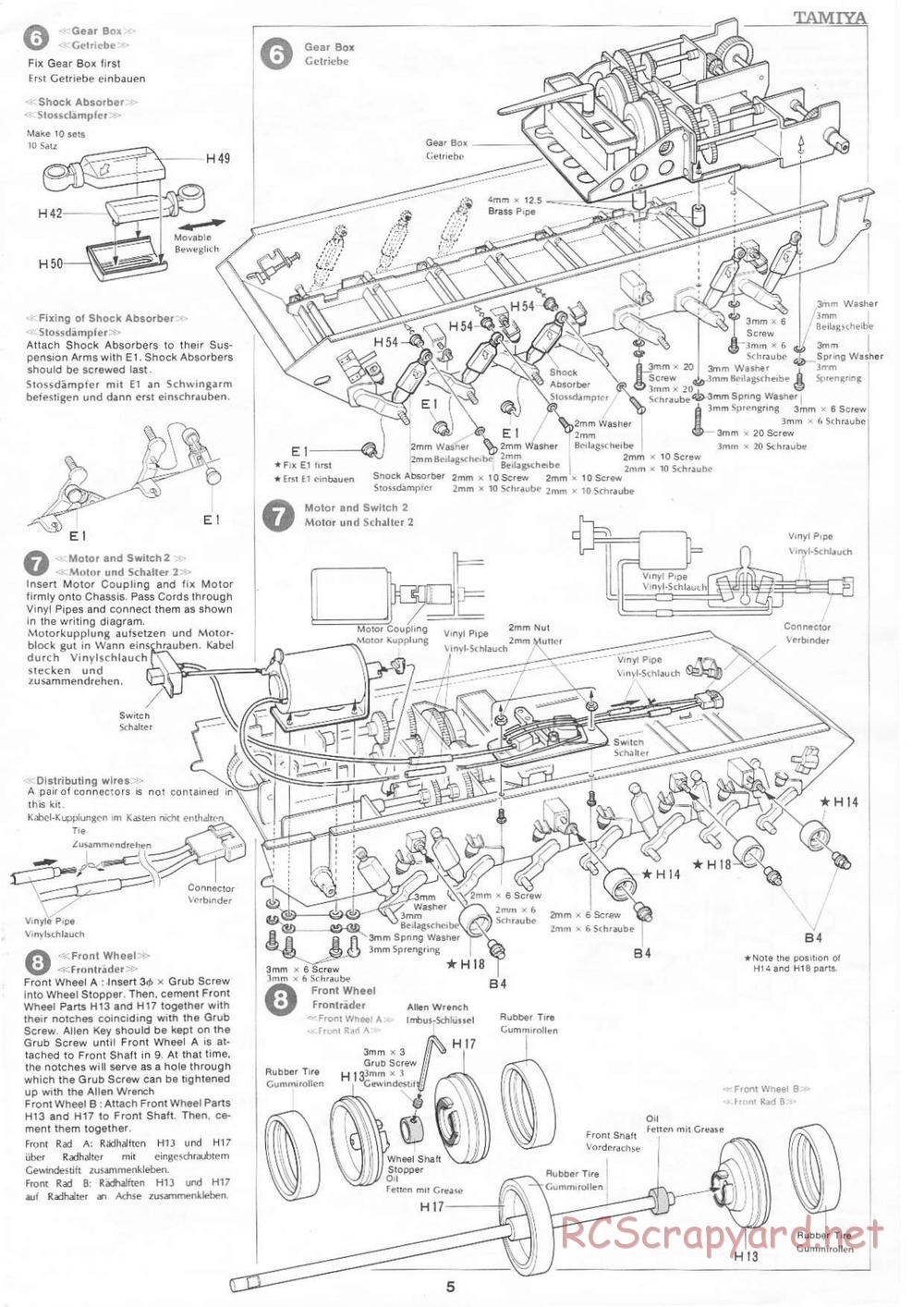 Tamiya - Leopard A4 - 1/16 Scale Chassis - Manual - Page 5