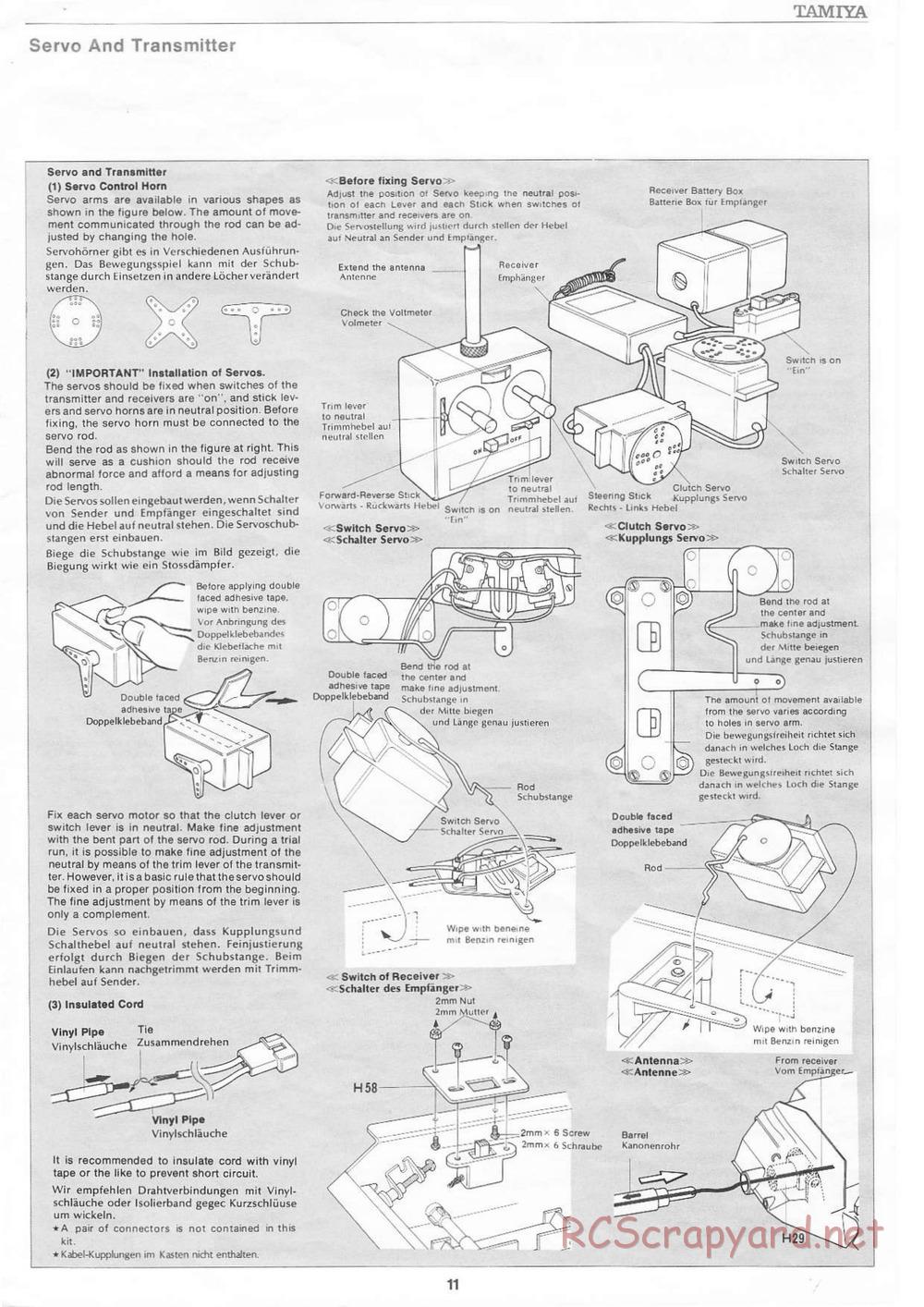 Tamiya - Leopard A4 - 1/16 Scale Chassis - Manual - Page 11