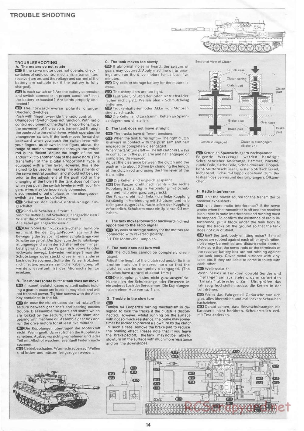 Tamiya - Leopard A4 - 1/16 Scale Chassis - Manual - Page 14