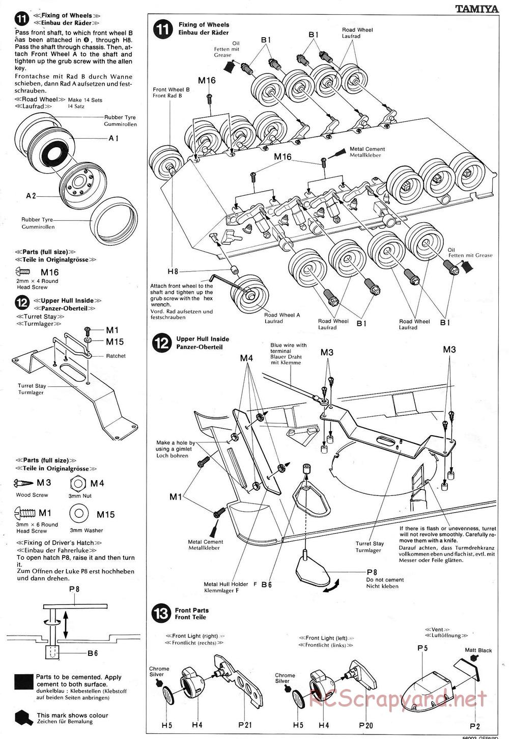 Tamiya - Flakpanzer Gepard - 1/16 Scale Chassis - Manual - Page 7