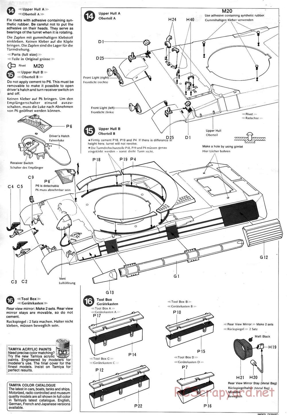Tamiya - Flakpanzer Gepard - 1/16 Scale Chassis - Manual - Page 8