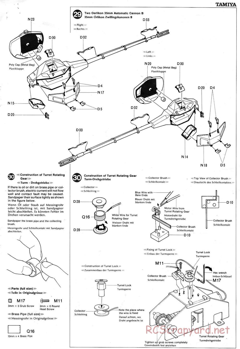 Tamiya - Flakpanzer Gepard - 1/16 Scale Chassis - Manual - Page 13