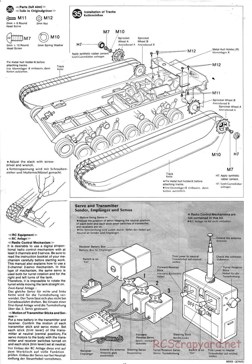 Tamiya - Flakpanzer Gepard - 1/16 Scale Chassis - Manual - Page 16