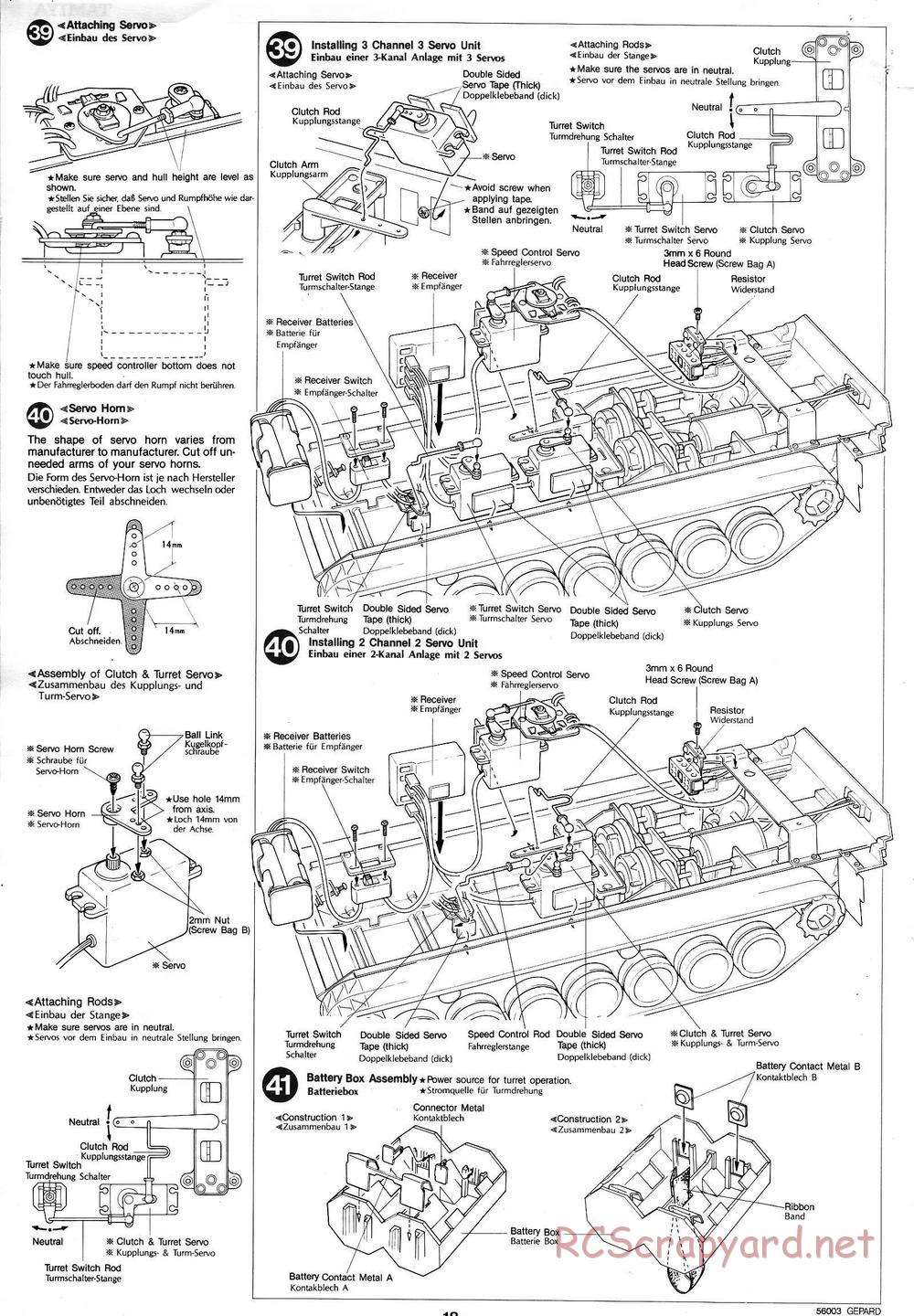 Tamiya - Flakpanzer Gepard - 1/16 Scale Chassis - Manual - Page 18