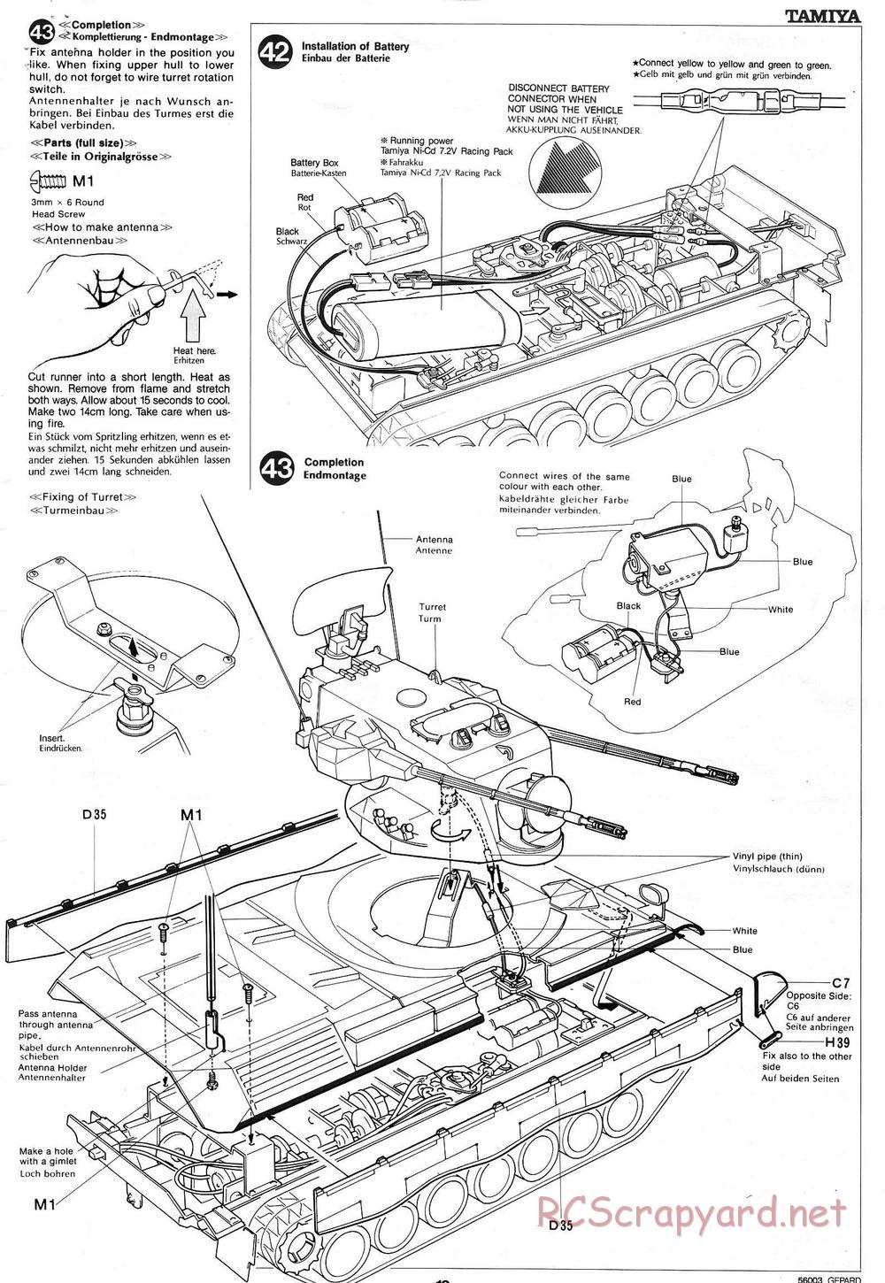 Tamiya - Flakpanzer Gepard - 1/16 Scale Chassis - Manual - Page 19