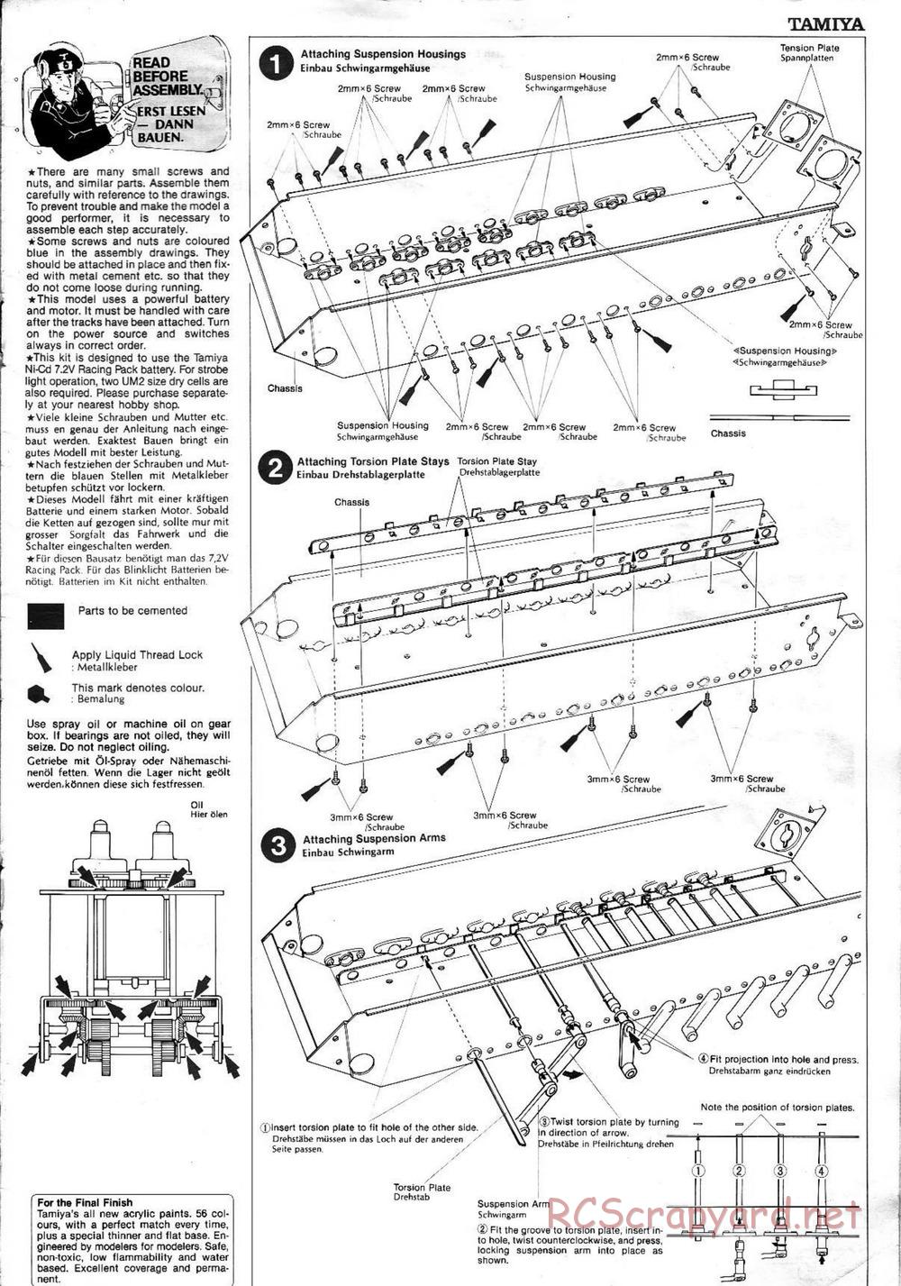 Tamiya - King Tiger (Production Turret) - 1/16 Scale Chassis - Manual - Page 3