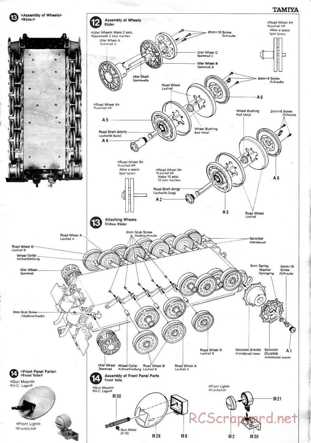 Tamiya - King Tiger (Production Turret) - 1/16 Scale Chassis - Manual - Page 7